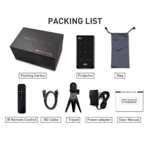 Mini Portable DLP 4K WiFi Android Projector Lighting Tech Gadgets Mini Portable DLP 4K WiFi Android Projector Lighting Tech Gadgets