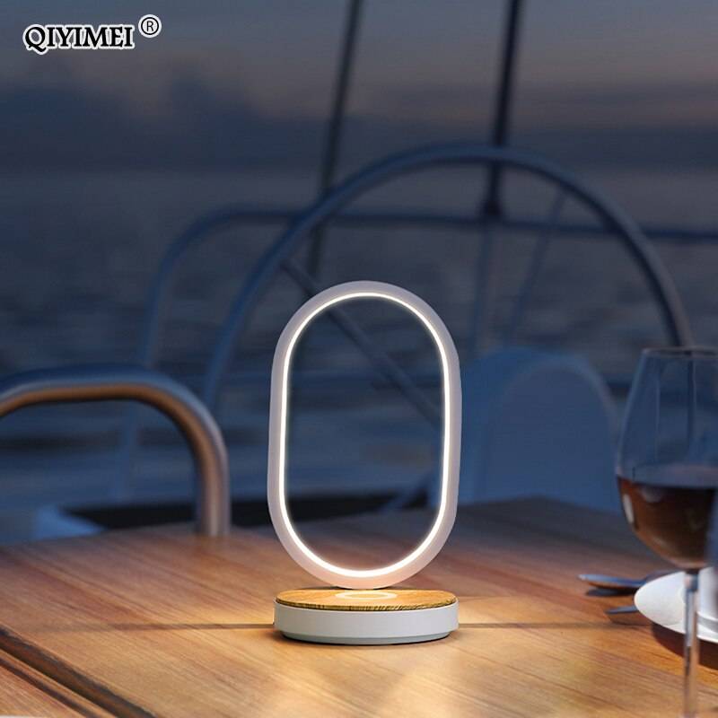 Modern Table Lamps For Bedroom Study Reading Lights Bedside Eye Protect Touch Dimming Lighting Luminaria Phone Wireless Charging Charger with Light Lighting Tech Gadgets