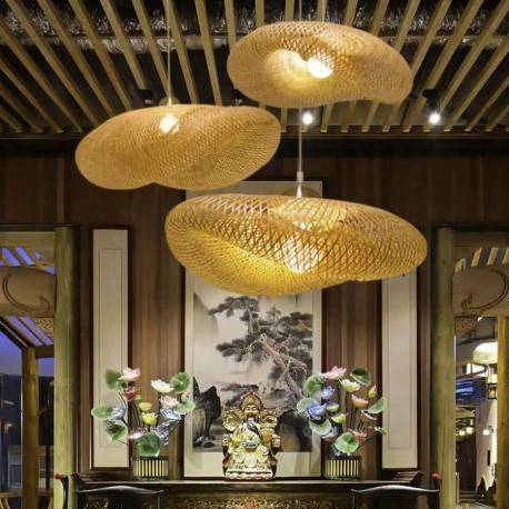 Natural Bamboo Weave Lampshade Vintage Pendant Light Chandeliers Pendant Lights Natural Bamboo Weave Lampshade Vintage Pendant Light Chandeliers Pendant Lights