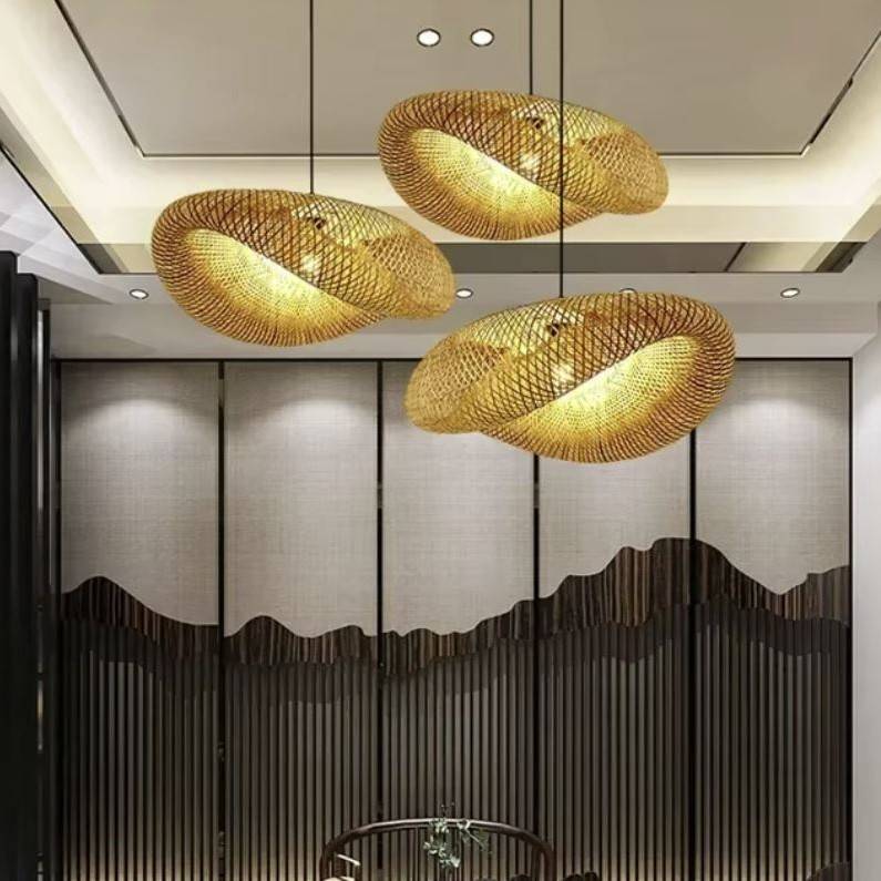Natural Bamboo Weave Lampshade Vintage Pendant Light Chandeliers Pendant Lights Natural Bamboo Weave Lampshade Vintage Pendant Light Chandeliers Pendant Lights