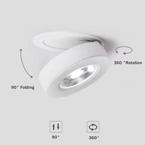 Rotatable & Foldable Slim Recessed LED Spotlight LED Ceiling Downlights