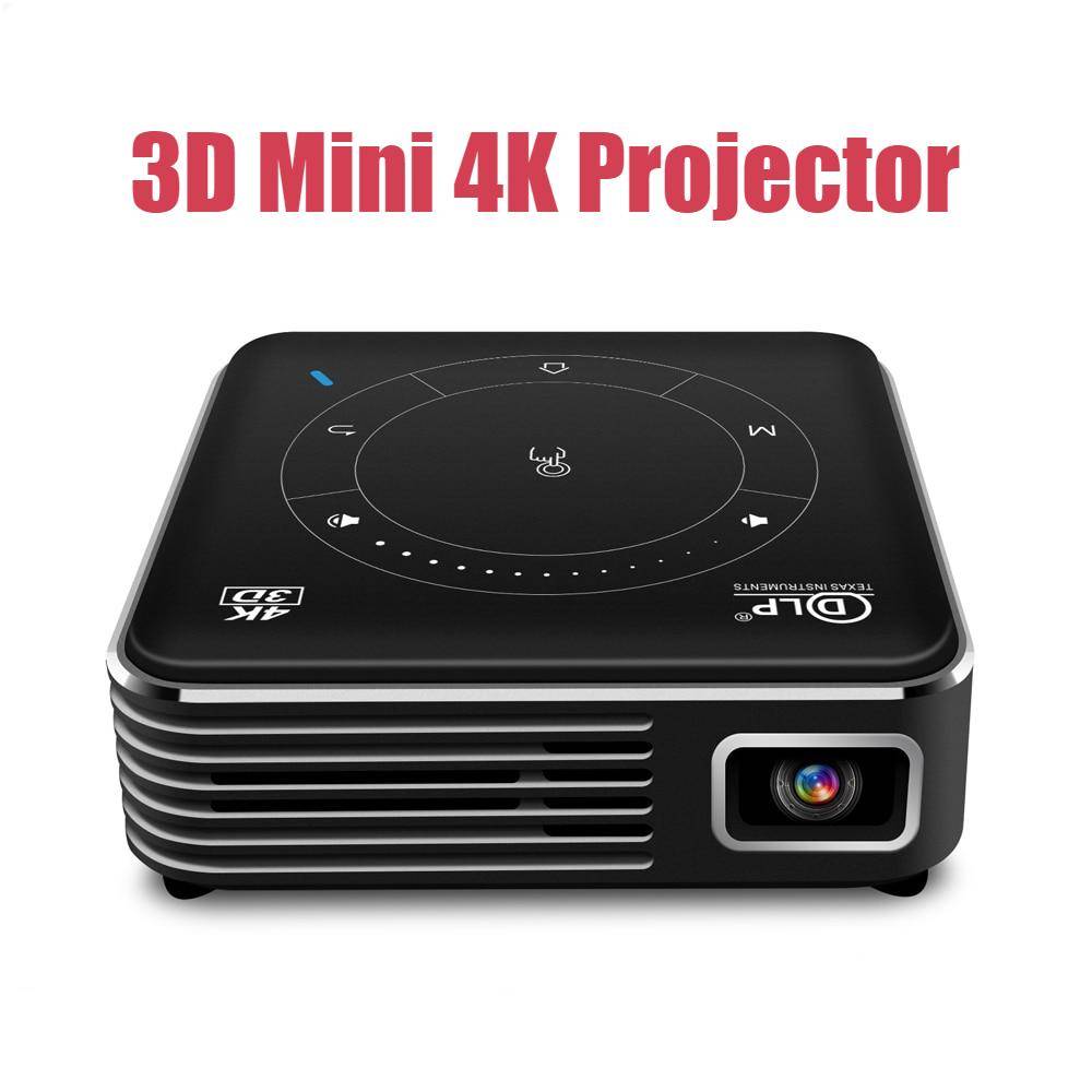 Smartldea P11 Pocket 4K 3D Projector android9.0 2.4G 5G wifi BT5.0 home proyector 4G RAM 32G ROM option HD video game beamer Digital Projectors Lighting Gadgets