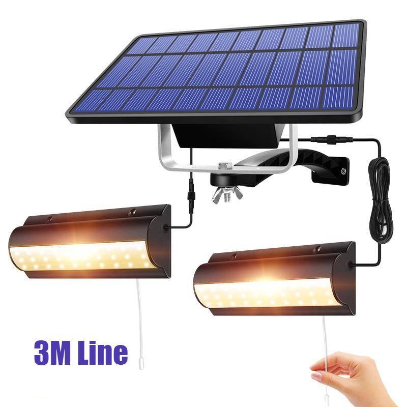 Solar Pendant Lights For Outdoor & Indoor with Pull Switch Exterior Wall Lamps Outdoor Landscape Lightings Solar Powered Security Lights