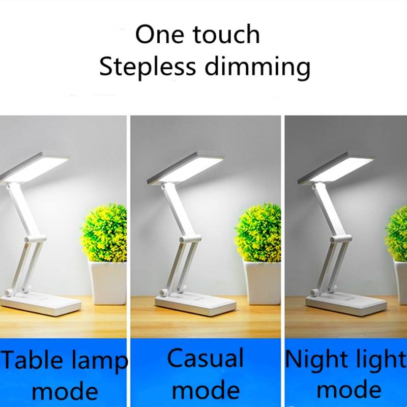 Solar Rechargeable Dual-purpose Table Lamp Led Eye Protection Learning Lamp USB Foldable Night Light Student Gift Drop Shipping Desk & Table Lamps