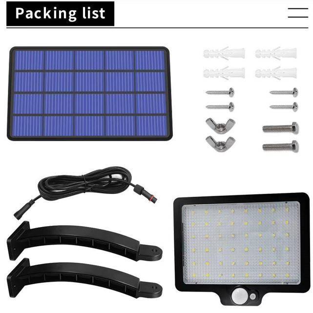 Super-Bright Wide Solar Panel Wall Lamp Exterior Wall Lamps Solar Powered Security Lights