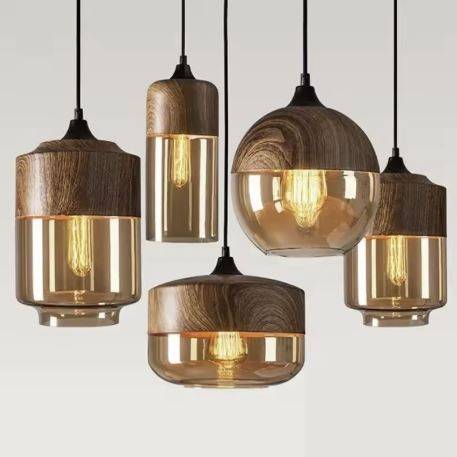 Wood Grain Amber Glass Pendant Lights Pendant Lights Wood Grain Amber Glass Pendant Lights Pendant Lights