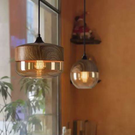 Wood Grain Amber Glass Pendant Lights Pendant Lights Wood Grain Amber Glass Pendant Lights Pendant Lights