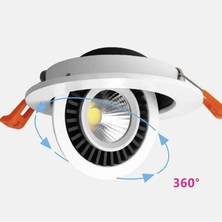 360 Degree Rotatable LED Recessed Shell Spotlight LED Ceiling Downlights