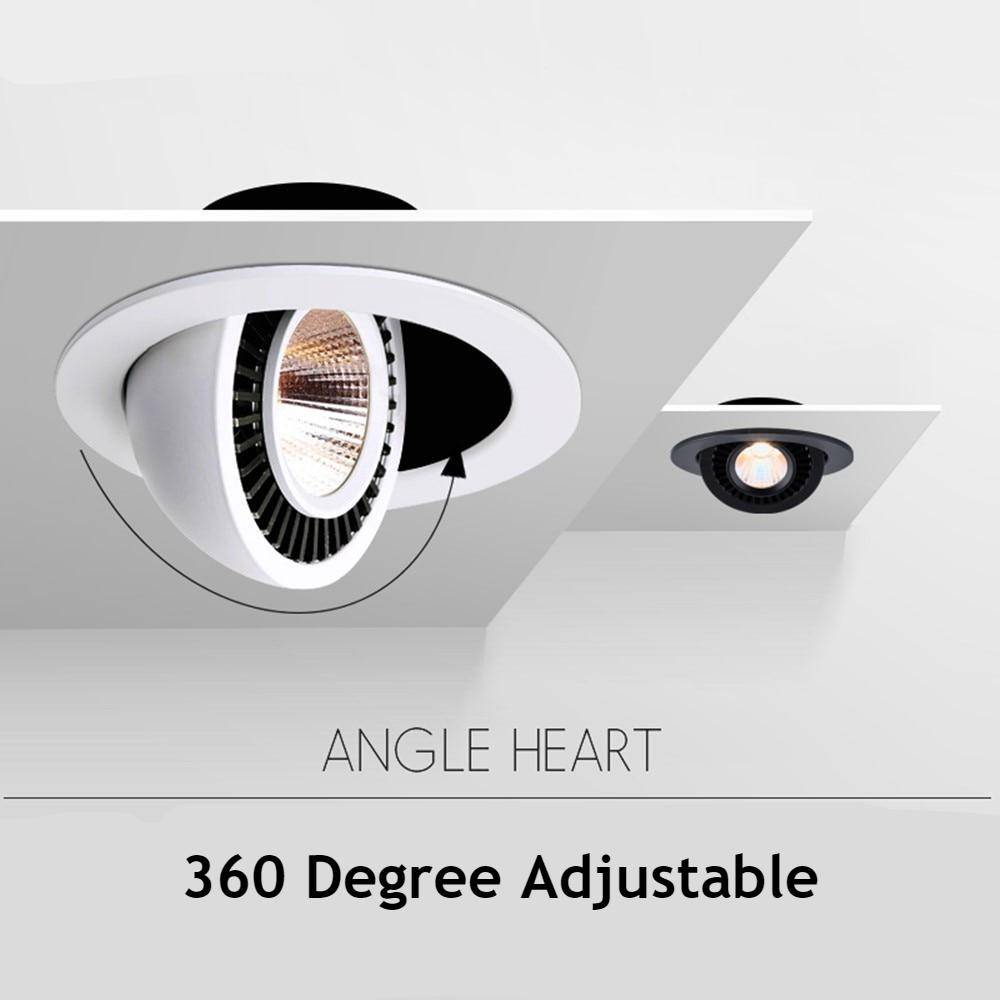 360 Degree Rotatable LED Recessed Shell Spotlight LED Ceiling Downlights