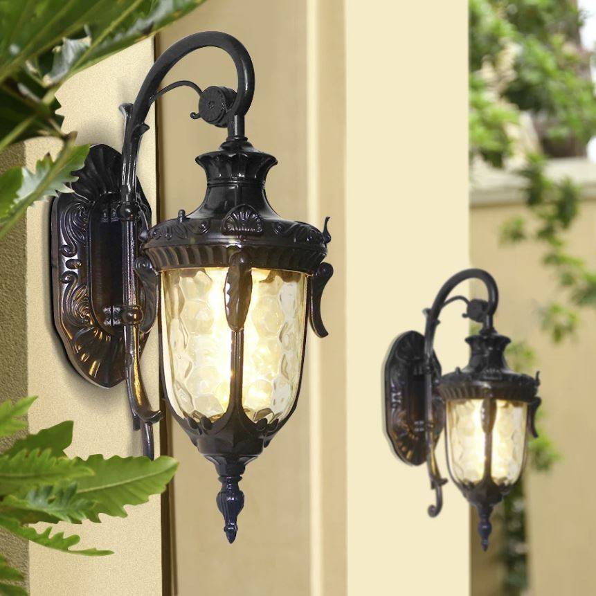 European Vintage Outdoor Wall Sconce lamp Exterior Wall Lamps