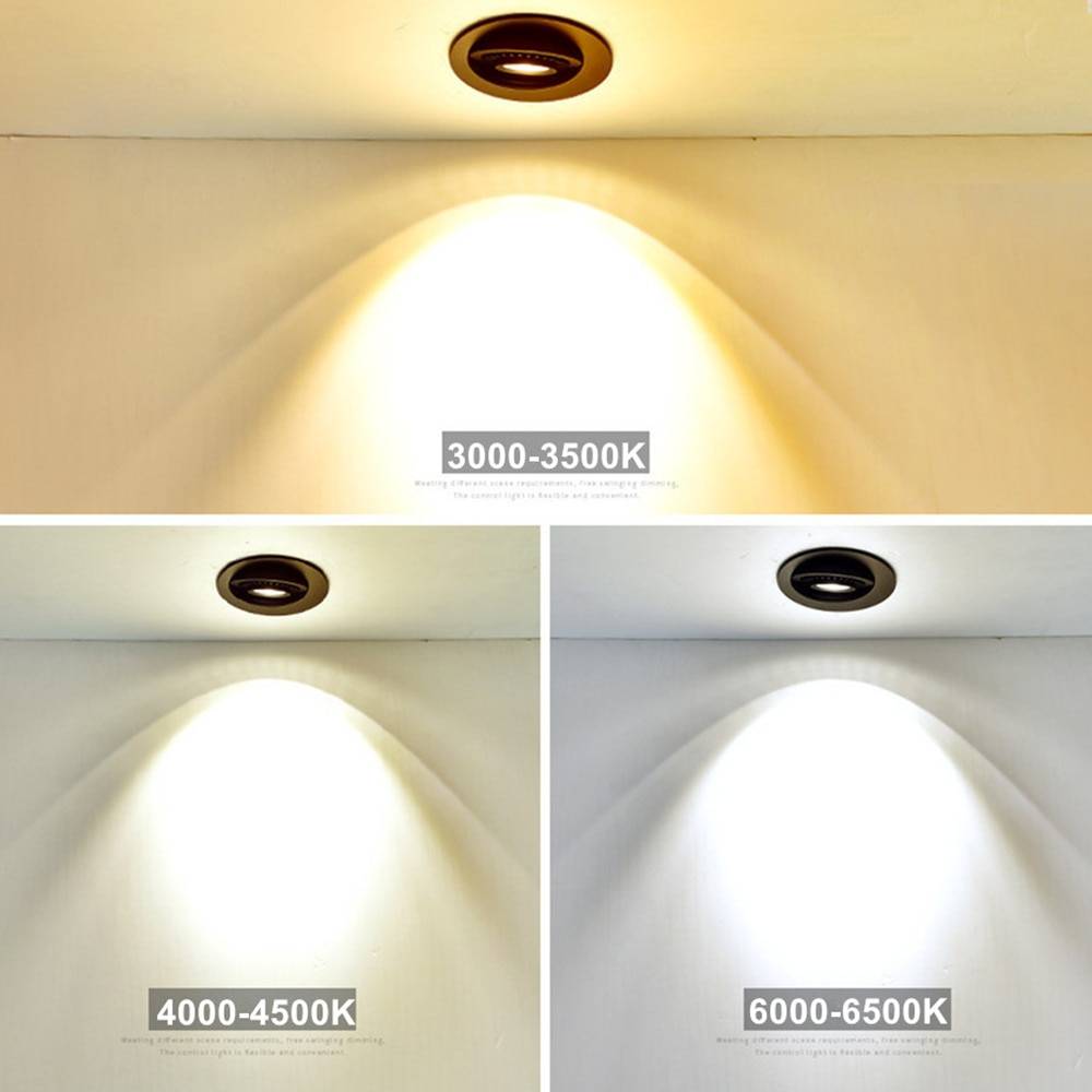 LED Ceiling Recessed Spot Light 12W 10W 7W 5W LED Bulb Light 360 Degree Rotation Spot Lighting for Kitchen Bedroom Indoor Lamp LED Ceiling Downlights