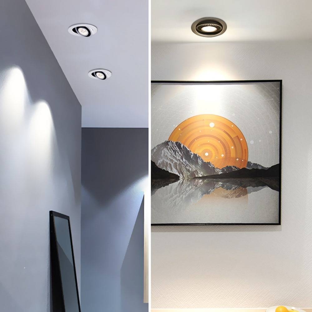 LED Ceiling Recessed Spot Light 12W 10W 7W 5W LED Bulb Light 360 Degree Rotation Spot Lighting for Kitchen Bedroom Indoor Lamp LED Ceiling Downlights