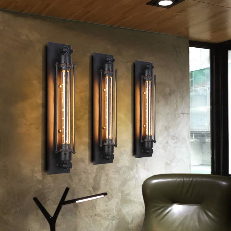 Retro industrial wind wall lamp bar restaurant balcony clothing store corridor stairway aisle creative decorative wall lamp Wall Lamps (Indoor)