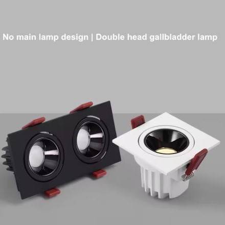 Single/Double Head LED Recessed Ceiling Spotlight Fixtures LED Ceiling Downlights