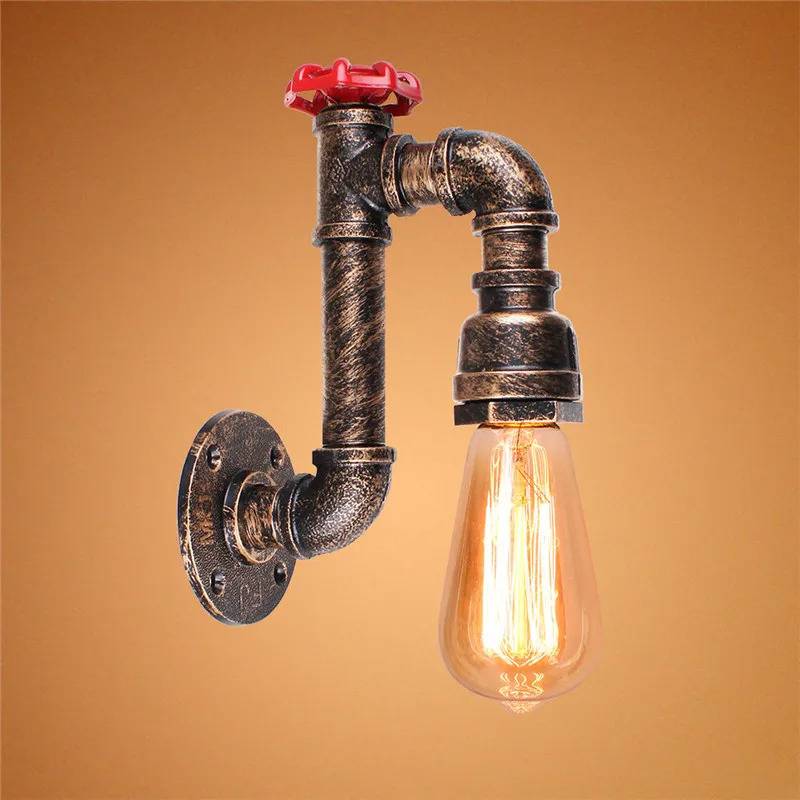 Vintage Industrial Metal Steampunk Water Pipe Wall Lamps Wall Lamps (Indoor) Vintage Industrial Metal Steampunk Water Pipe Wall Lamps Wall Lamps (Indoor)