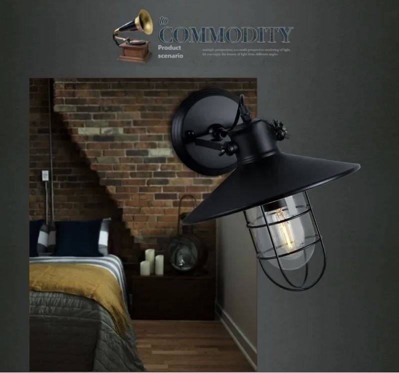Vintage Loft Style Iron Cage Wall Sconce Lamp Wall Lamps (Indoor) Vintage Loft Style Iron Cage Wall Sconce Lamp Wall Lamps (Indoor)