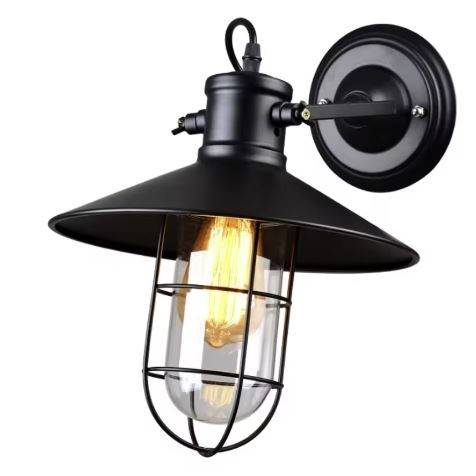 Vintage Loft Style Iron Cage Wall Sconce Lamp Wall Lamps (Indoor) Vintage Loft Style Iron Cage Wall Sconce Lamp Wall Lamps (Indoor)