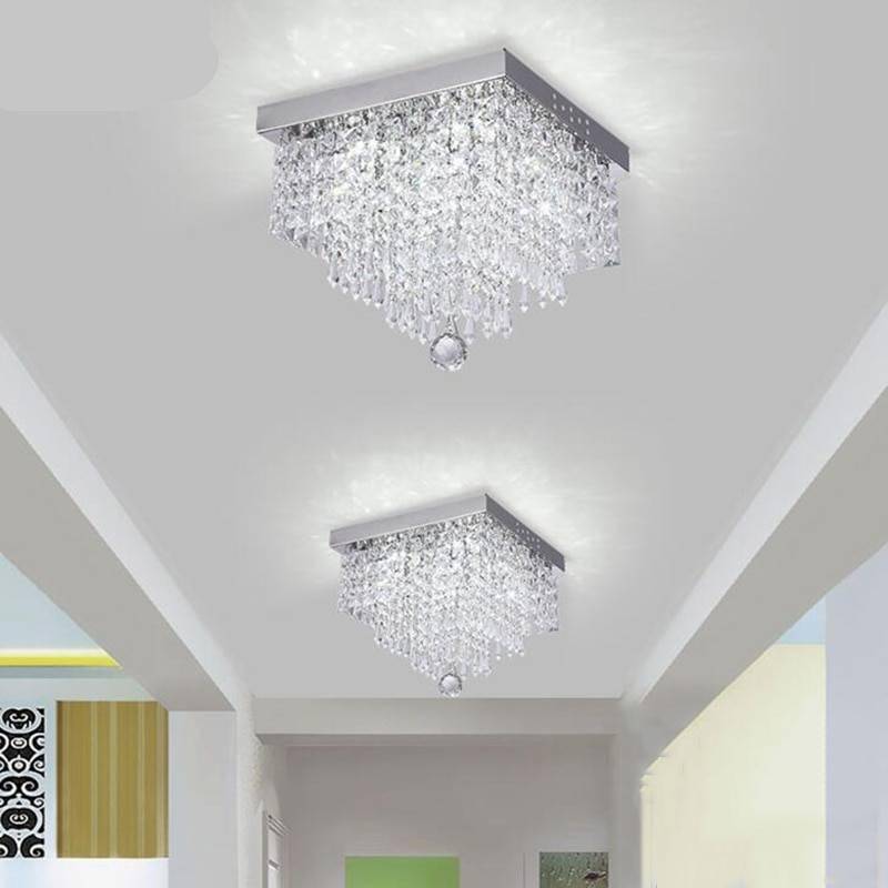Elegant Square Design High-End Crystal Chandelier Chandeliers LED Ceiling Downlights