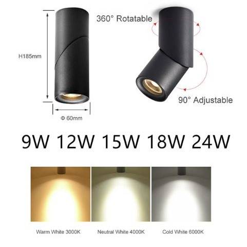 Foldable Cylinder COB LED Track Rail Spotlights LED Ceiling Downlights Foldable Cylinder COB LED Track Rail Spotlights LED Ceiling Downlights