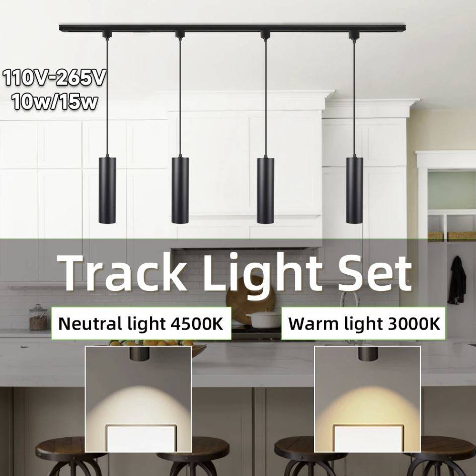 Height Adjustable LED Bar Pendant Track Lights Pendant Lights