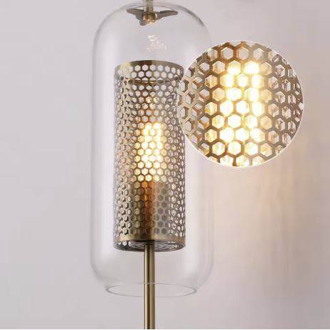 Modern Gold & Glass Shade Loft Wall Sconces Lamp Wall Lamps (Indoor)