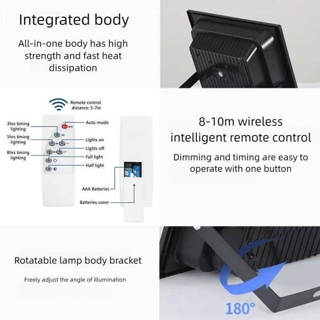 Remote Control Super Bright Solar Security Flood Lights Exterior Wall Lamps Solar Powered Security Lights Remote Control Super Bright Solar Security Flood Lights Exterior Wall Lamps Solar Powered Security Lights