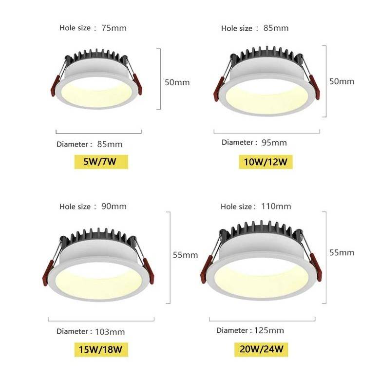 Slim LED Panel Recessed Ceiling Spotlights LED Ceiling Downlights Slim LED Panel Recessed Ceiling Spotlights LED Ceiling Downlights