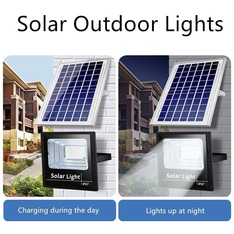 Solar Lamp Leds Solar Light For Outdoor Garden Wall Yard LED Security Lighting With Remote Control IP67 Waterproof 15000mah Outdoor Landscape Lightings Solar Powered Security Lights