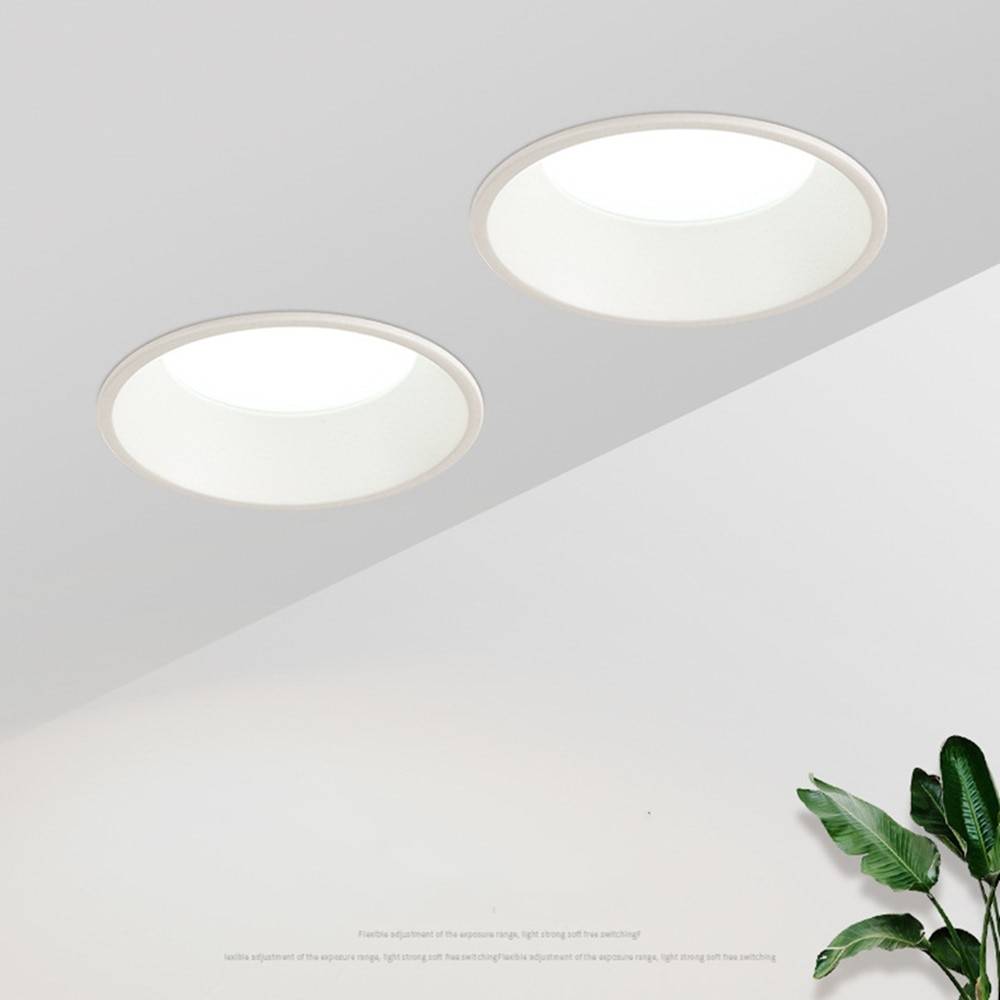 Three Color Light Changeable LED spot lights Recessed ceiling lamp 12W 10W 7W indoor living room simple Nordic LED downlight LED Ceiling Downlights