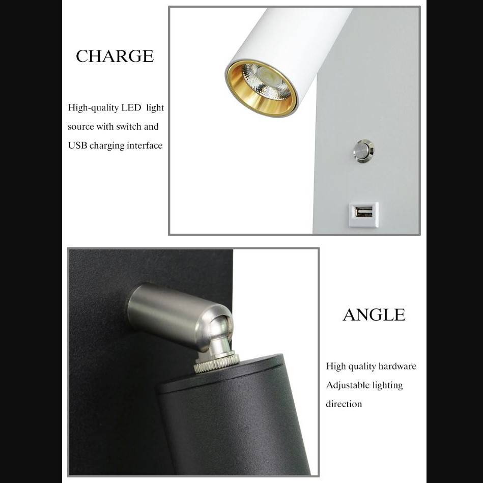 USB Charging Wall Sconce Reading Lamp Wall Lamps (Indoor)