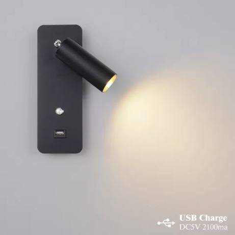 USB Charging Wall Sconce Reading Lamp Wall Lamps (Indoor)