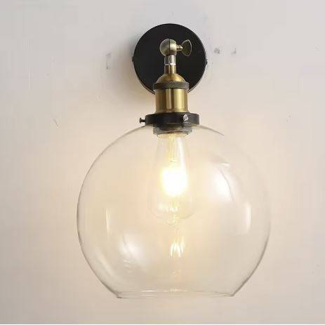 Vintage Loft Single Glass Head Wall Sconce Lamp Wall Lamps (Indoor) Vintage Loft Single Glass Head Wall Sconce Lamp Wall Lamps (Indoor)