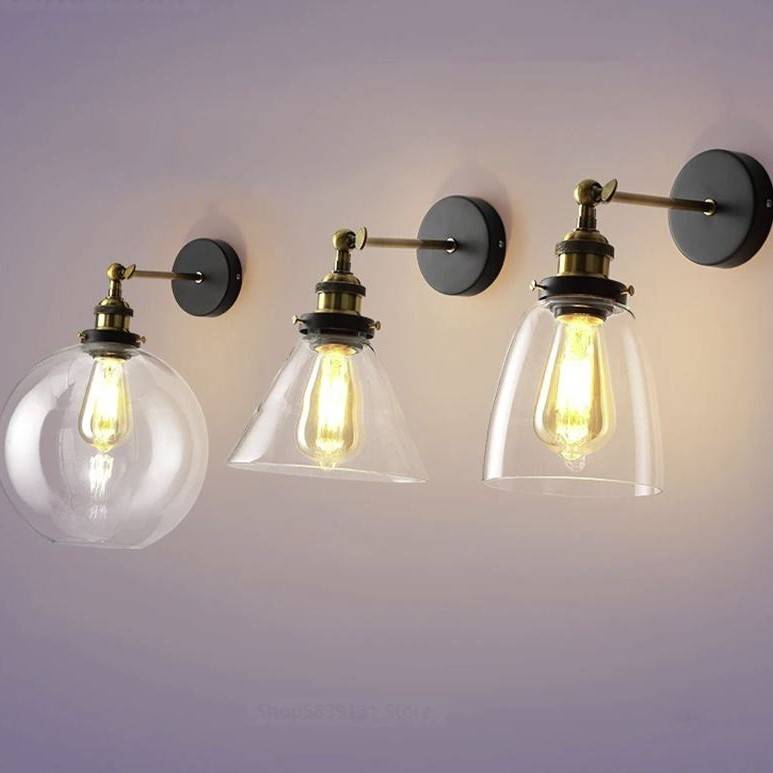 Vintage Loft Single Glass Head Wall Sconce Lamp Wall Lamps (Indoor) Vintage Loft Single Glass Head Wall Sconce Lamp Wall Lamps (Indoor)