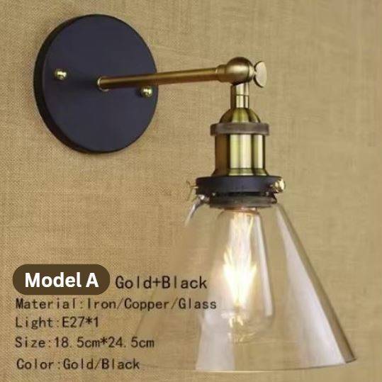 Vintage Loft Single Glass Head Wall Sconce Lamp Wall Lamps (Indoor) Vintage Loft Single Glass Head Wall Sconce Lamp Wall Lamps (Indoor)