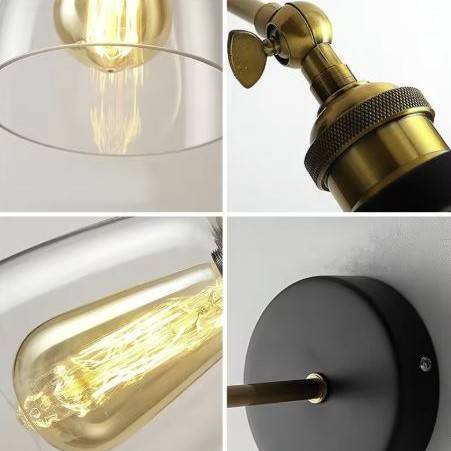 Vintage Loft Single Glass Head Wall Sconce Lamp Wall Lamps (Indoor) Vintage Loft Single Glass Head Wall Sconce Lamp Wall Lamps (Indoor)