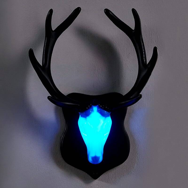 Kobuc Creative Decor TV Background Light Wall Surface Mounted Nordic 8 Types Deer Antler Wall Light LED Night Lights Bar Aisle Wall Lamps (Indoor)