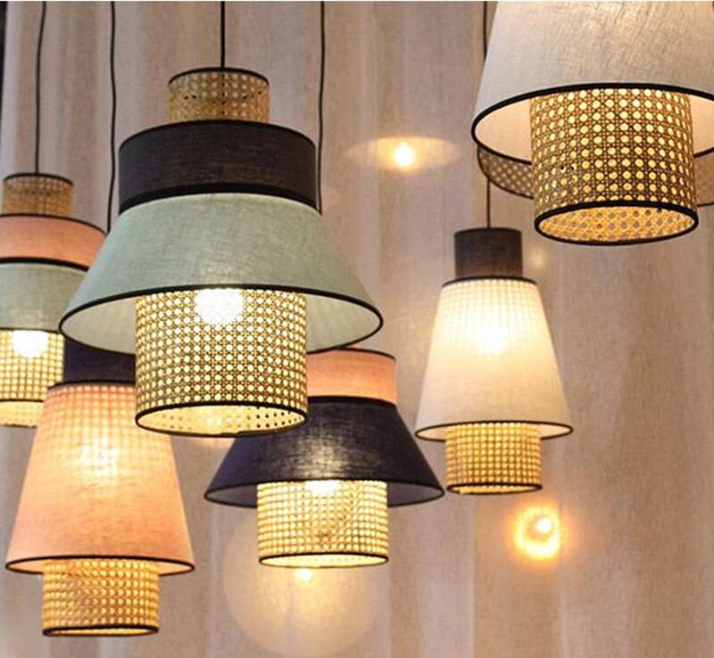 Nordic Bamboo Pendant Lights E27 New Pendant Lamps for Dining Living Room Kitchen Office Shop Bar Cafe Long Wood Hanging Lamp Pendant Lights