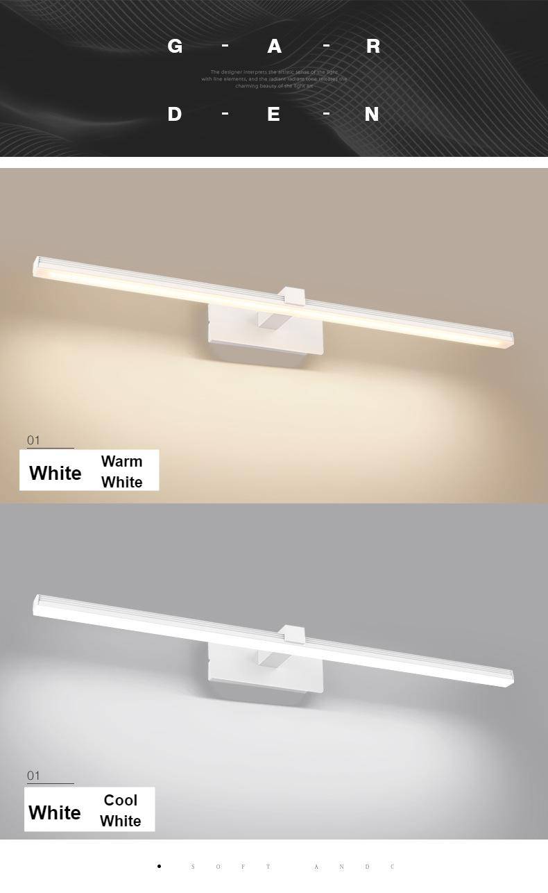 Modern Led Mirror Light 9W 12W AC90-260V Wall Mounted Industrial Wall Lamp Bathroom Light Waterproof Aluminum