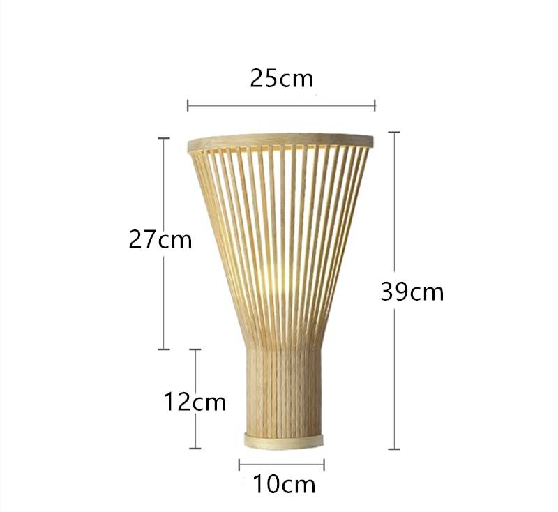 Traditional Art Wood Bamboo Lights Decoration Wall Light Living Room Learning Wall Lamp For Bedroom LED Home Deco Cottage light Wall Lamps (Indoor)