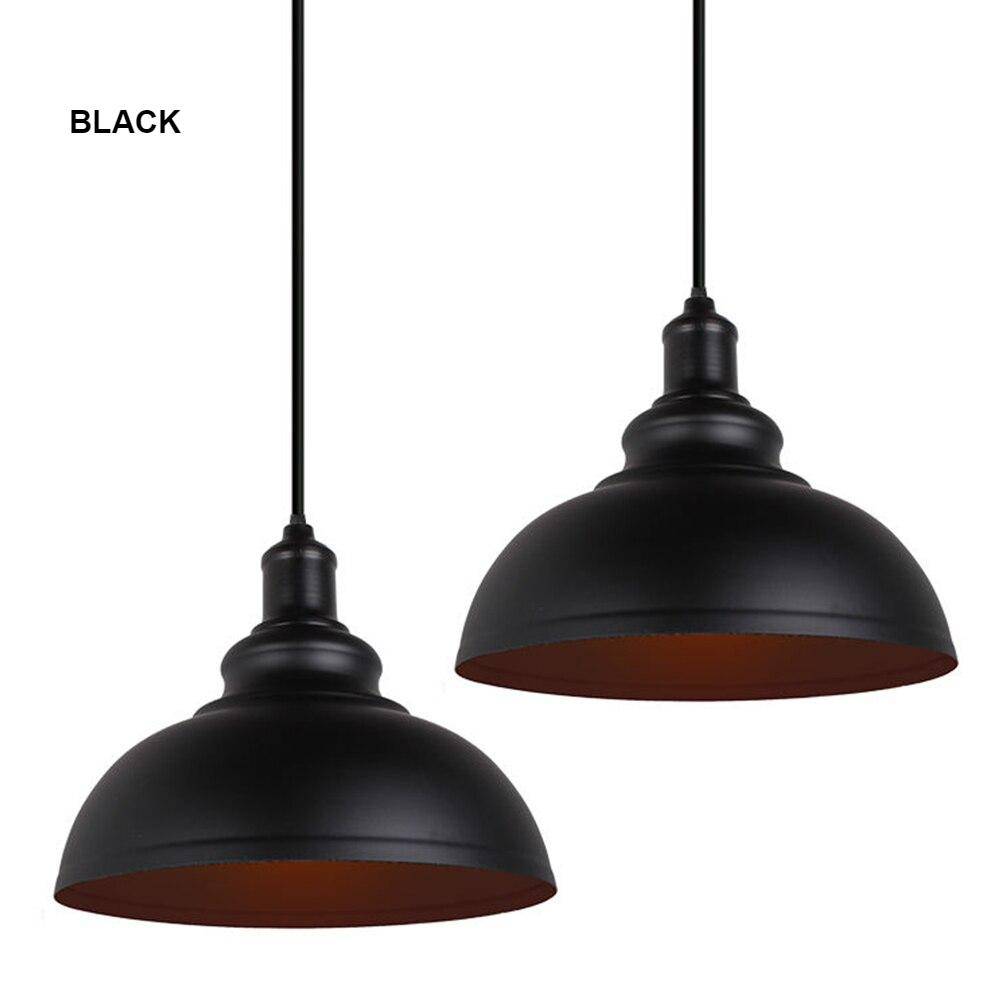 Set of 2 Retro Industrial Pendant light Pendant Lamp Light Fixtures Hanging Dinning Room Vintage Lights Cover Lampshade Loft Bar