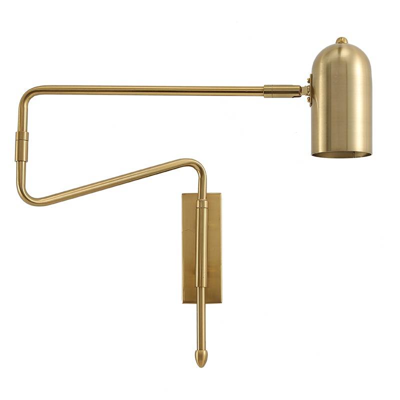 Industrial Adjustable Long-Arm retractable wall lamp Creative with switch Reading Bedside E27 lights Fexible Folding Black Gold Wall Lamps (Indoor)
