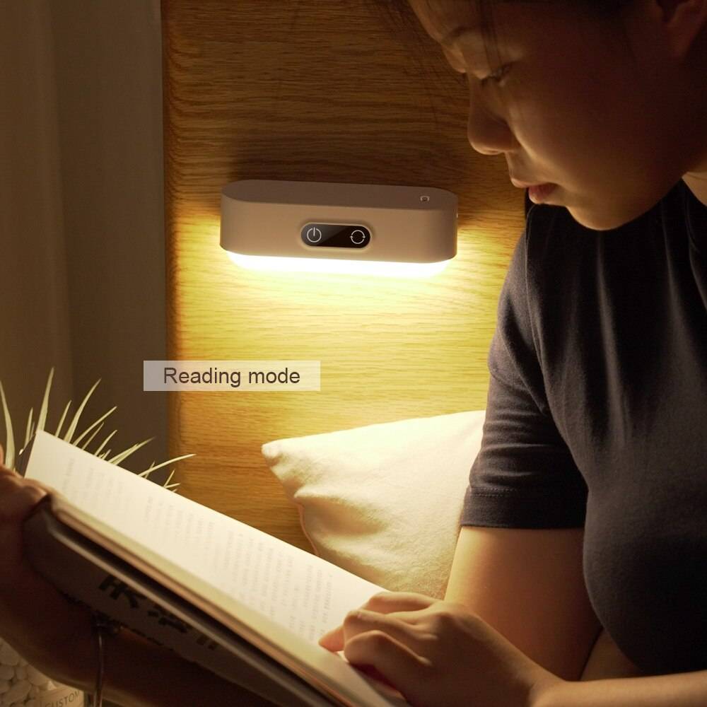Intelligent Auto PIR Motion Sensor LED Rechargeable Magnetic Night Light Dimming Wall Light Kitchen Cabinet Light Lamp 5 Colors Night Lamps