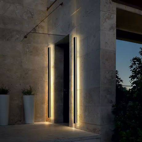 Long Slim outdoor Porch Wall Lights Exterior Wall Lamps Outdoor Landscape Lightings