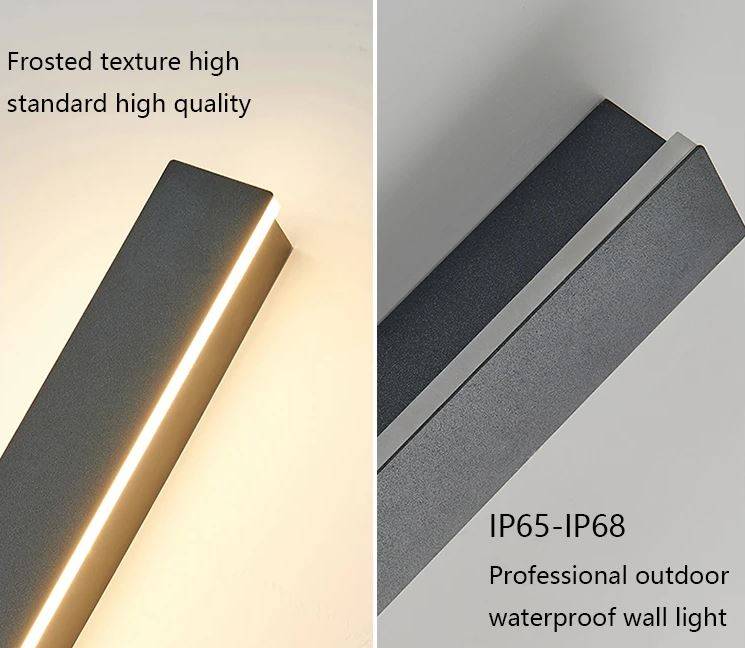 Long Slim outdoor Porch Wall Lights Exterior Wall Lamps Outdoor Landscape Lightings