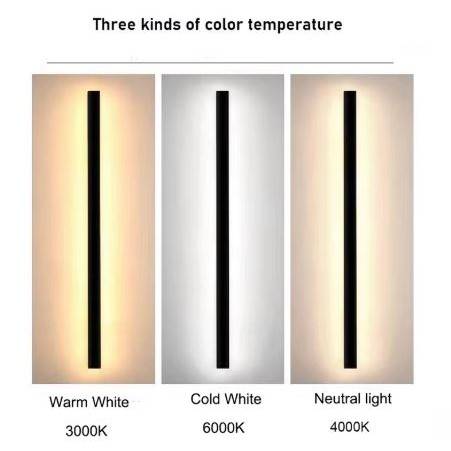 Long Slim outdoor Porch Wall Lights Exterior Wall Lamps Outdoor Landscape Lightings