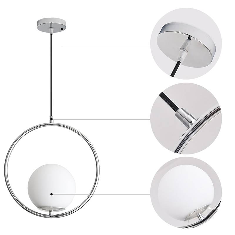 Nordic Glass Ball Pendant Lights Modern LED Hanging Lamp for Living Room Brass/Black/Chrome Pendant Lamp Pendant Lights