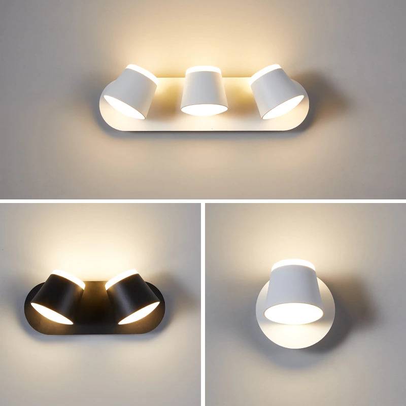 1/2/3 Heads Free Rotatable LED Wall Sconce Lighting Vanity Lights Wall Lamps (Indoor)