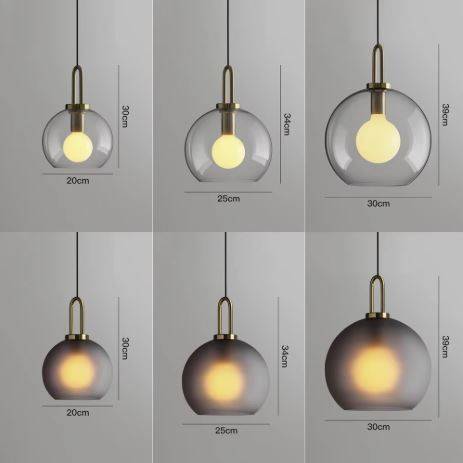 Luxury Brass Fitting Glass Ball Pendant Lights Pendant Lights