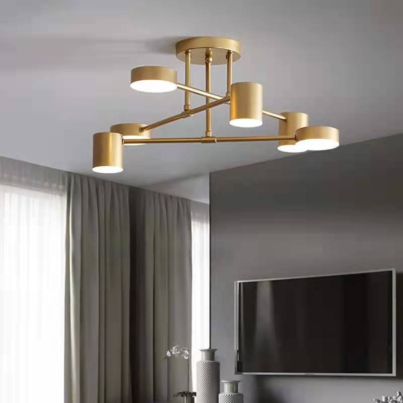 Nordic Ceiling Light Multiple Lamp Base LED Black/white/gold for Living Room/dining Room/bedroom Lights Room Ceiling Lamp Chandeliers