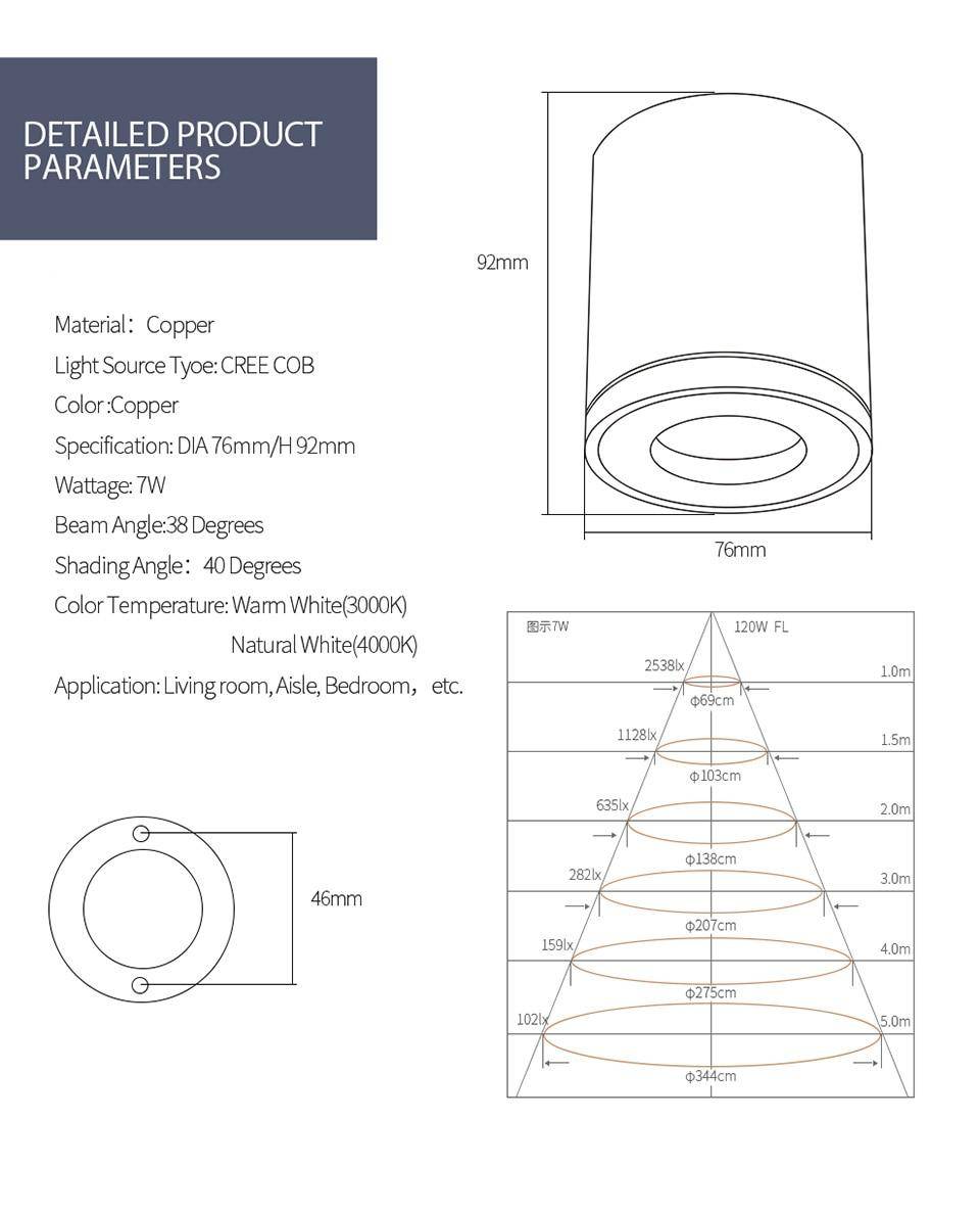 Aisilan LED downlight made by copper honeycomb anti-glare spot light high color rendering 93 upgrade round light indoor lighting